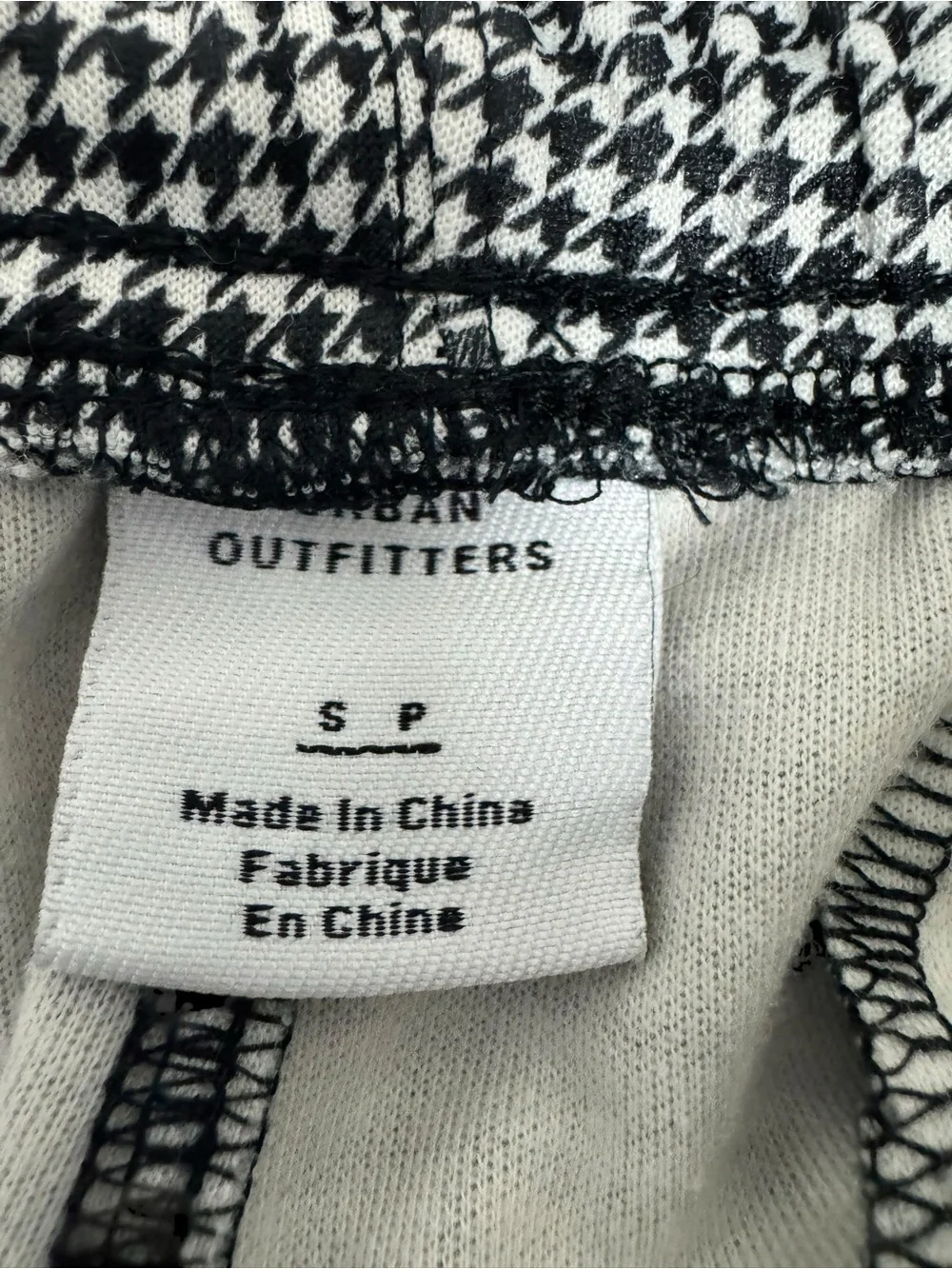 Urban Outfitters xs Black and White Houndstooth Track Pants